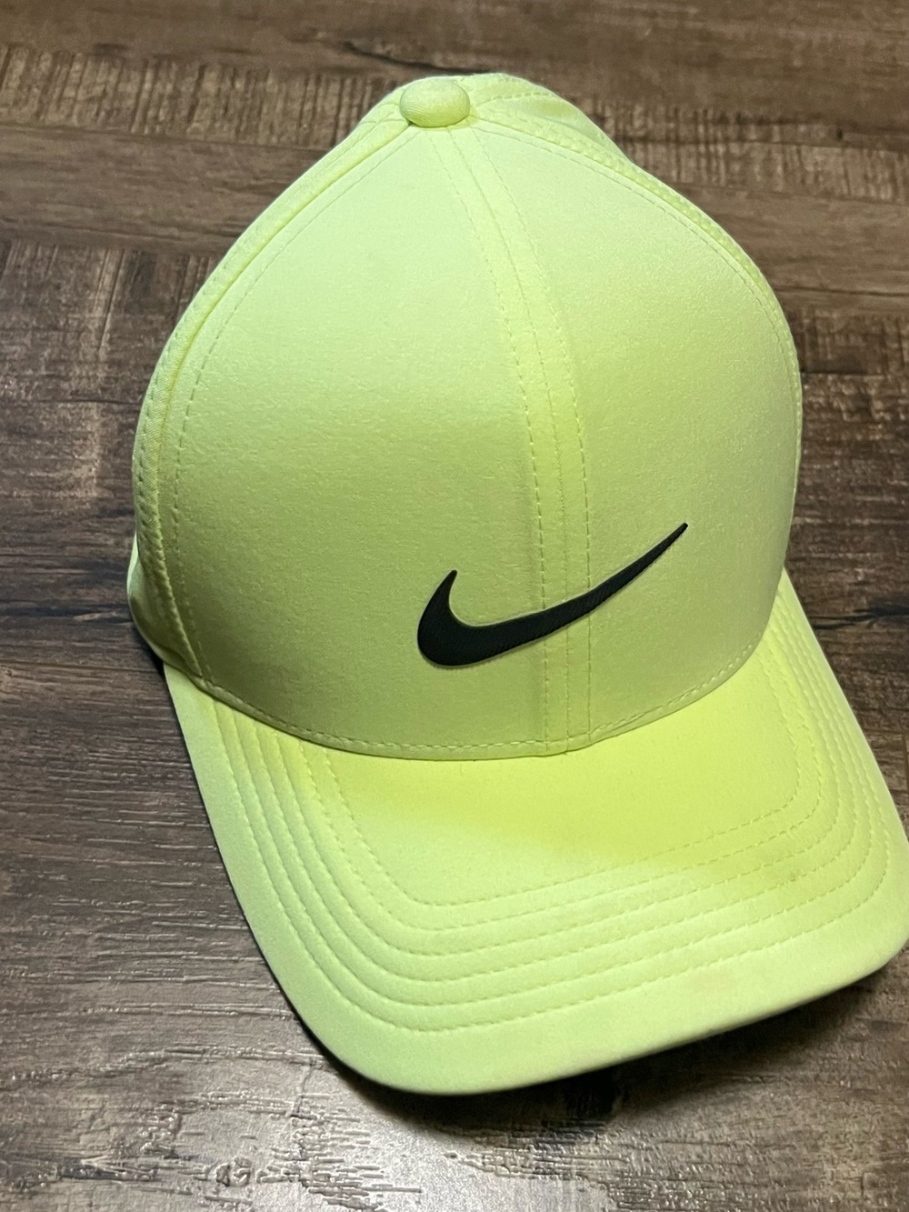 Nike mens Neon Yellow Swoosh Cap